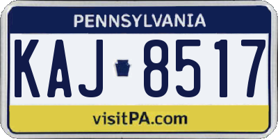 PA license plate KAJ8517