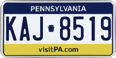 PA license plate KAJ8519