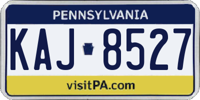PA license plate KAJ8527