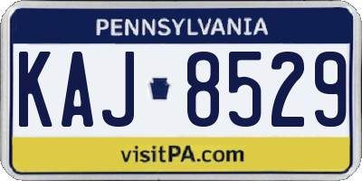 PA license plate KAJ8529