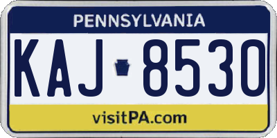 PA license plate KAJ8530