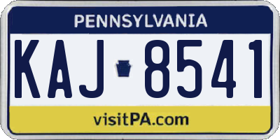 PA license plate KAJ8541