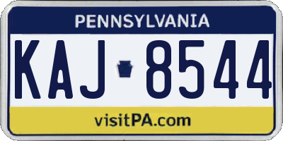 PA license plate KAJ8544