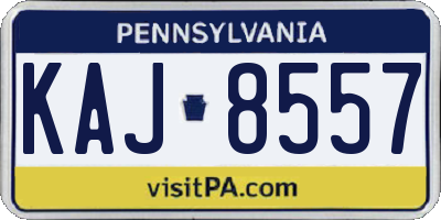 PA license plate KAJ8557