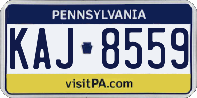 PA license plate KAJ8559