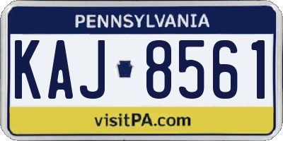 PA license plate KAJ8561