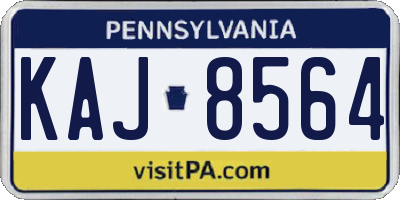 PA license plate KAJ8564