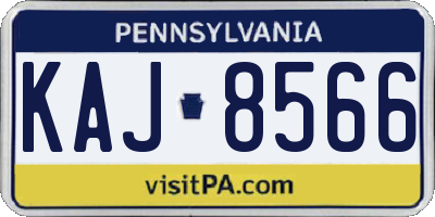 PA license plate KAJ8566