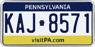PA license plate KAJ8571