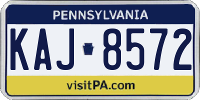 PA license plate KAJ8572