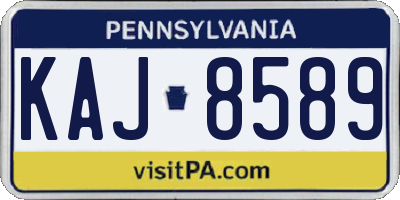 PA license plate KAJ8589