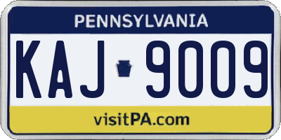 PA license plate KAJ9009