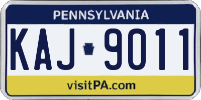 PA license plate KAJ9011