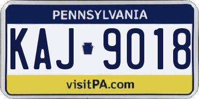PA license plate KAJ9018