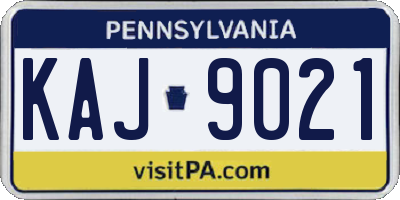 PA license plate KAJ9021