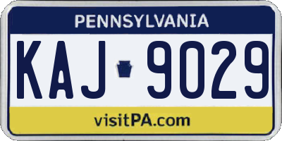 PA license plate KAJ9029