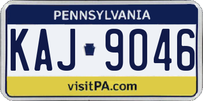 PA license plate KAJ9046