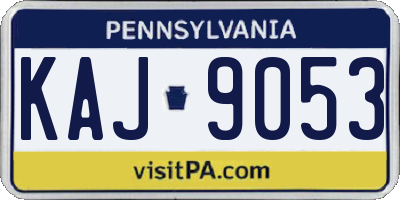 PA license plate KAJ9053