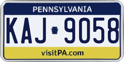PA license plate KAJ9058