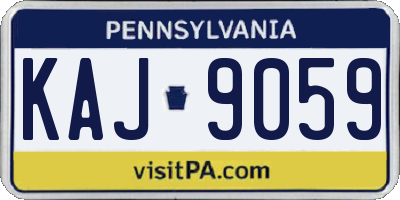 PA license plate KAJ9059