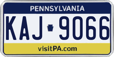PA license plate KAJ9066