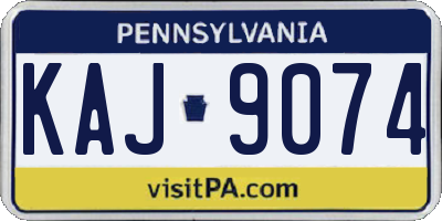PA license plate KAJ9074