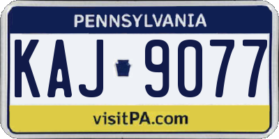 PA license plate KAJ9077