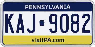 PA license plate KAJ9082