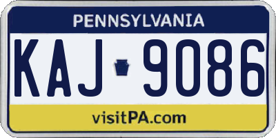 PA license plate KAJ9086