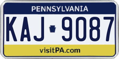 PA license plate KAJ9087