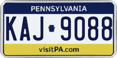 PA license plate KAJ9088