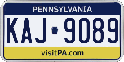 PA license plate KAJ9089
