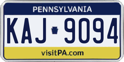 PA license plate KAJ9094