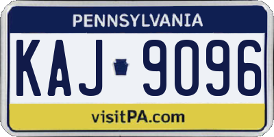 PA license plate KAJ9096