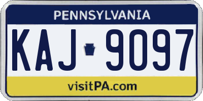 PA license plate KAJ9097