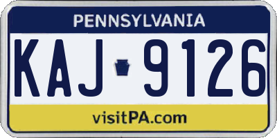 PA license plate KAJ9126
