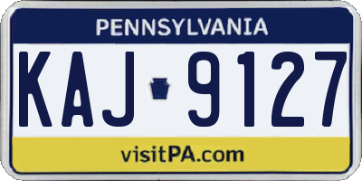 PA license plate KAJ9127