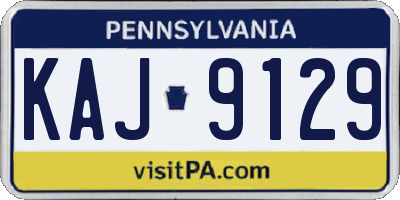 PA license plate KAJ9129