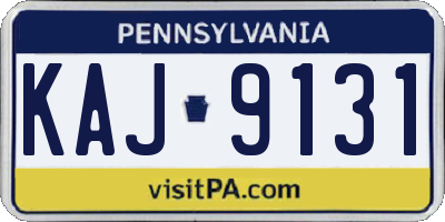 PA license plate KAJ9131