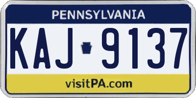 PA license plate KAJ9137