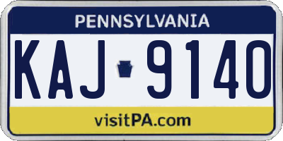 PA license plate KAJ9140