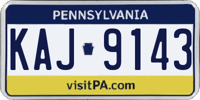 PA license plate KAJ9143