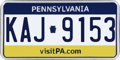 PA license plate KAJ9153
