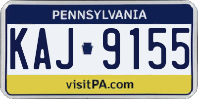 PA license plate KAJ9155