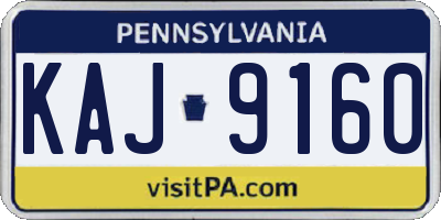 PA license plate KAJ9160