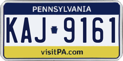 PA license plate KAJ9161