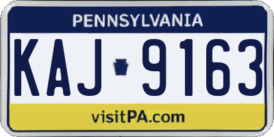 PA license plate KAJ9163