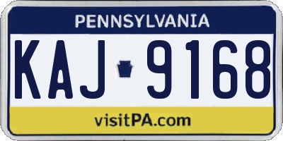 PA license plate KAJ9168