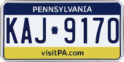 PA license plate KAJ9170