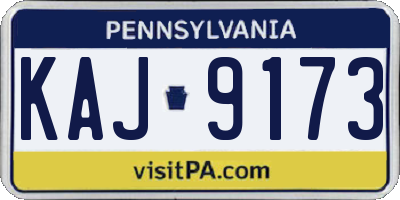 PA license plate KAJ9173